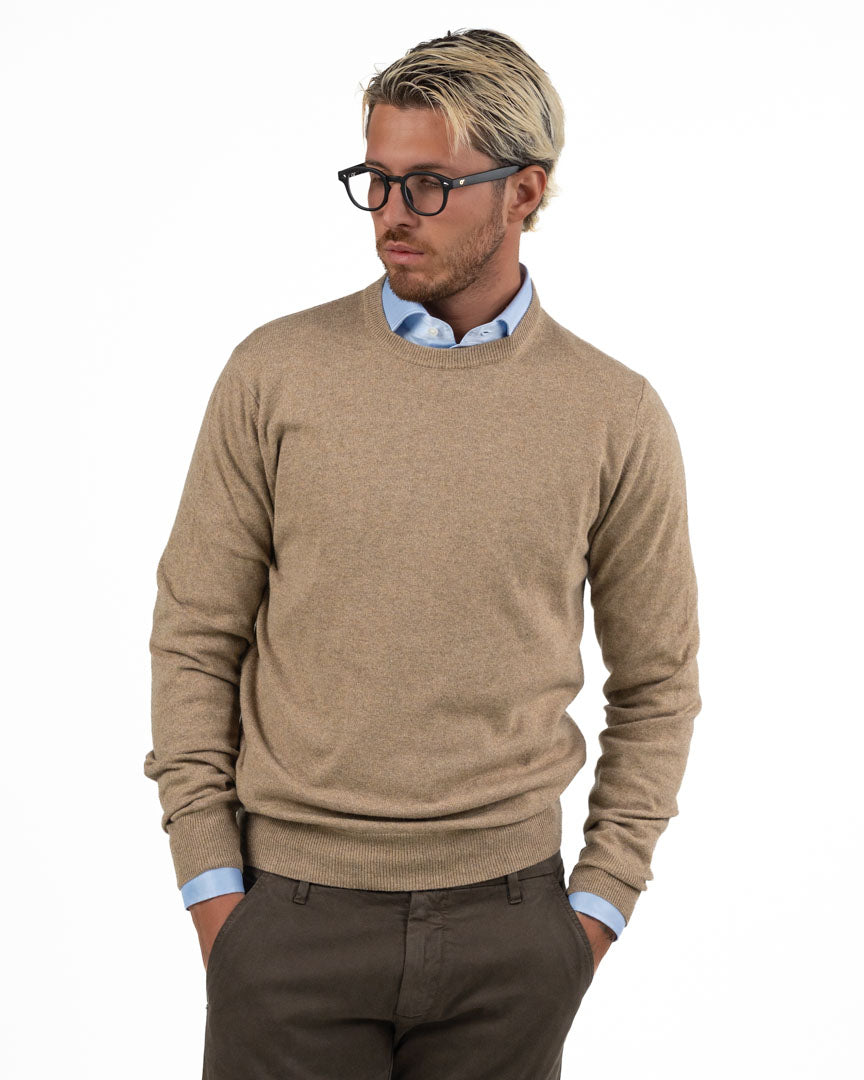 Maglione Girocollo – Nocciola - Roy Roger's