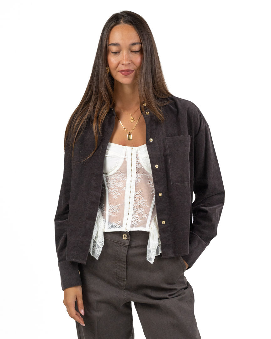 Camicia Overshirt in Velluto - Pennyblack