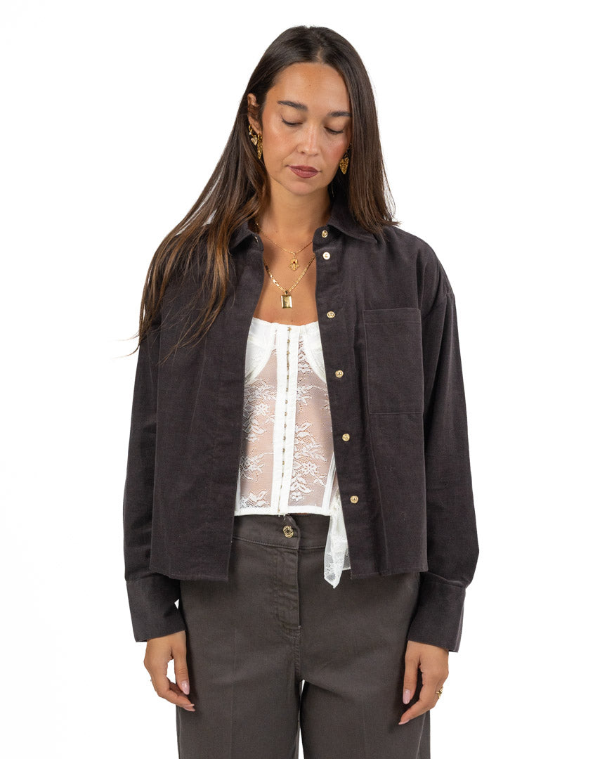 Camicia Overshirt in Velluto - Pennyblack