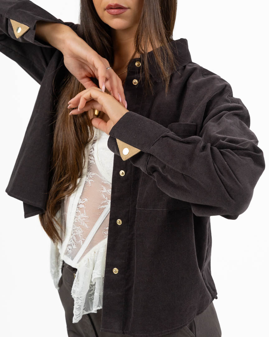 Camicia Overshirt in Velluto - Pennyblack