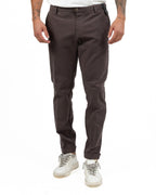 Pantaloni Chino Slim Fit in Cotone Elasticizzato – Marrone Testa di Moro - At.p.co