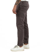 Pantaloni Chino Slim Fit in Cotone Elasticizzato – Marrone Testa di Moro - At.p.co
