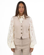 Gilet Sartoriale Strutturato – Beige - Emme Marella