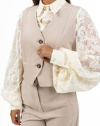 Gilet Sartoriale Strutturato – Beige - Emme Marella