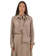 Camicia Fantasia Micro Check con Fiocco - Marella