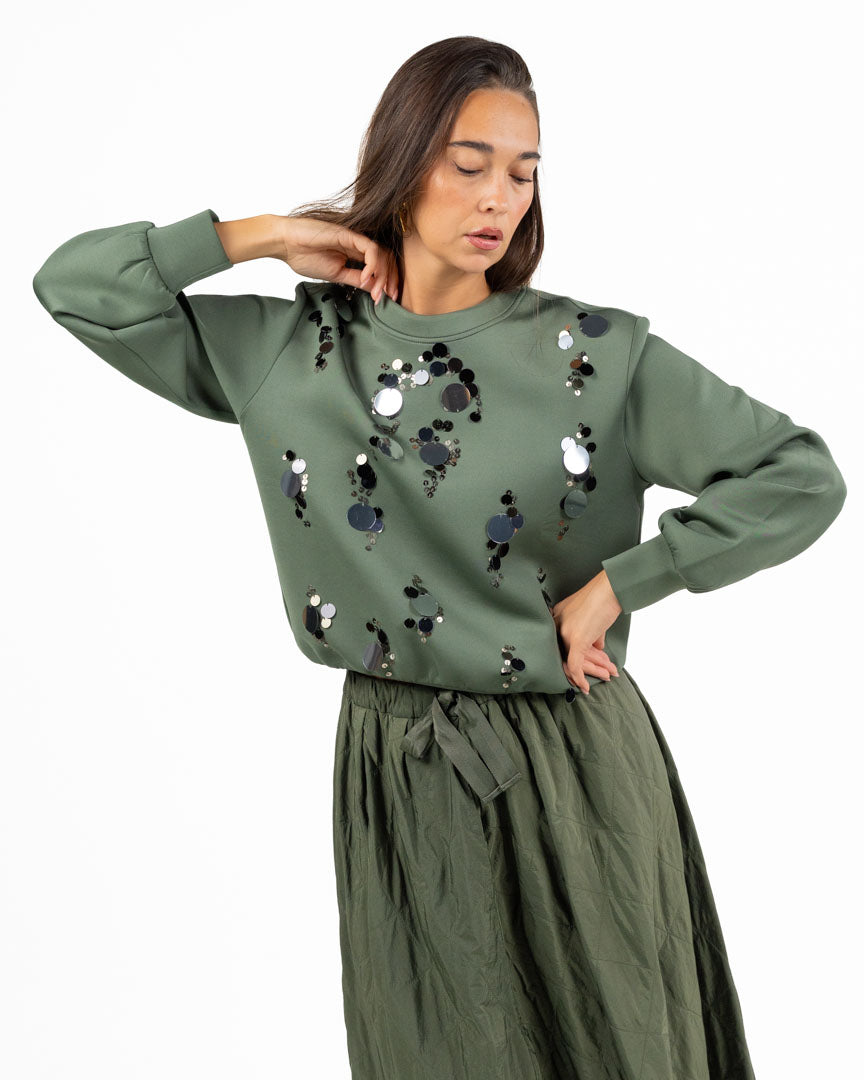 Felpa con Maxi Paillettes - Emme Marella