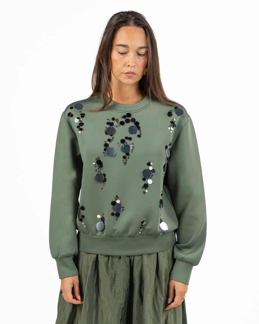 Felpa con Maxi Paillettes - Emme Marella