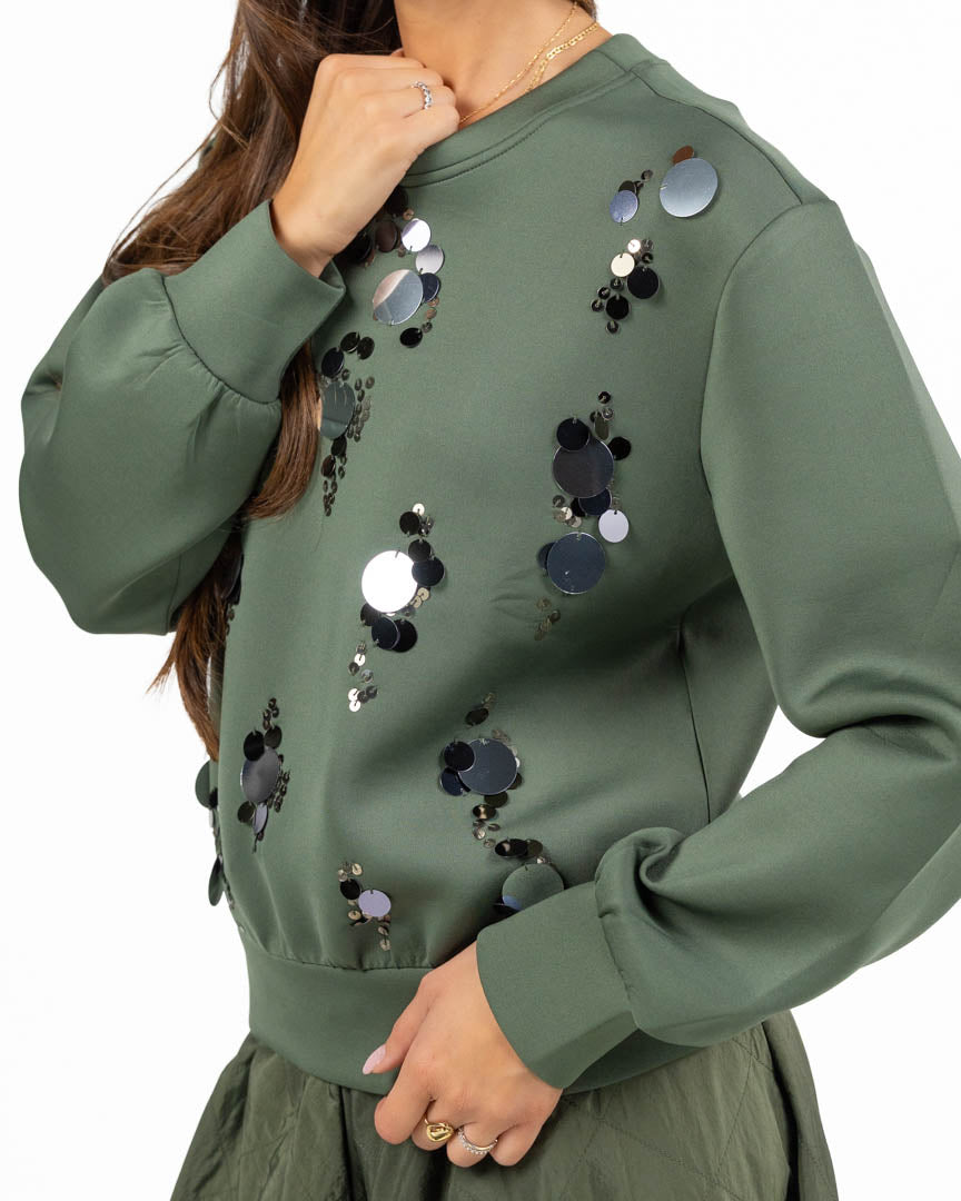 Felpa con Maxi Paillettes - Emme Marella