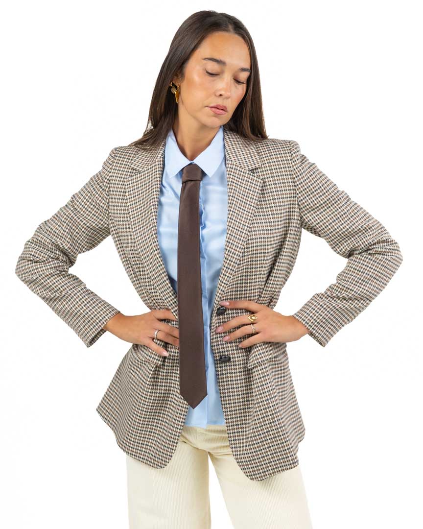 Blazer Strutturato a Quadri Pied de Poule - Emme Marella