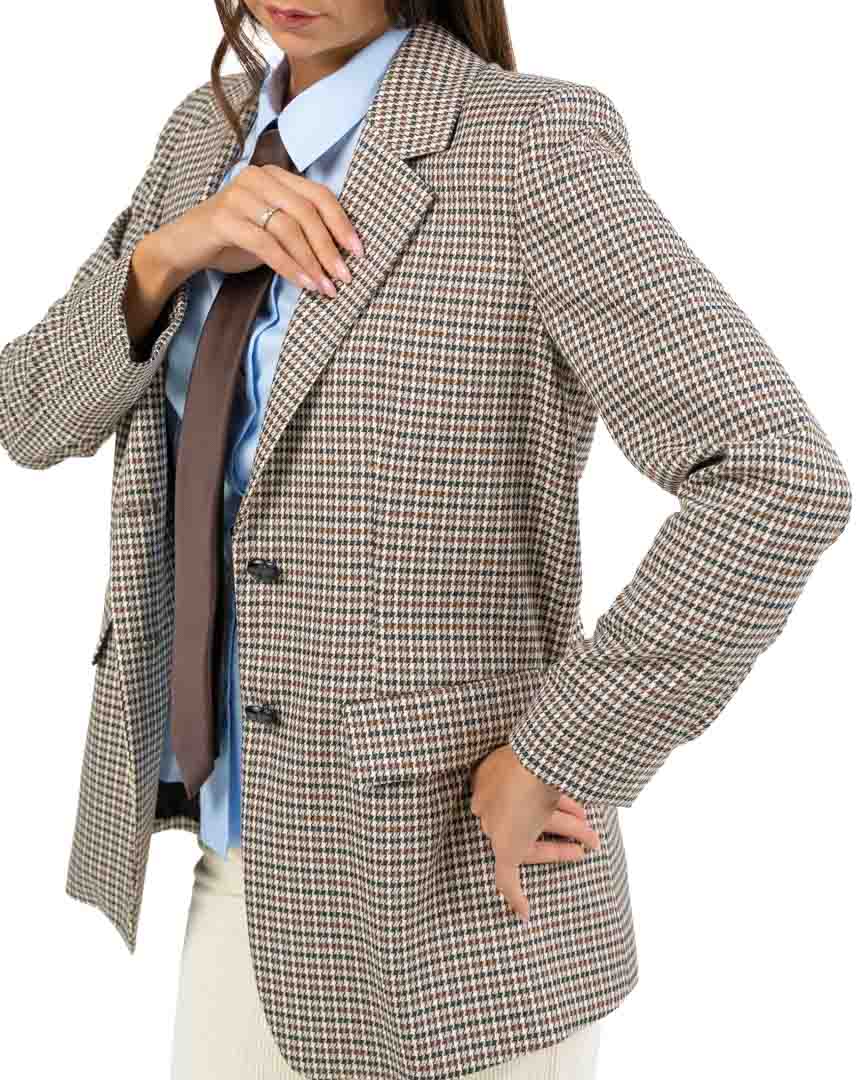 Blazer Strutturato a Quadri Pied de Poule - Emme Marella