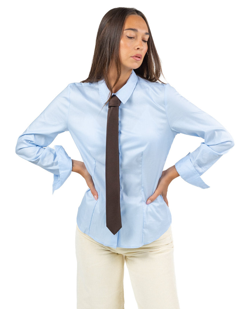Camicia in Cotone Azzurra - Souvenir