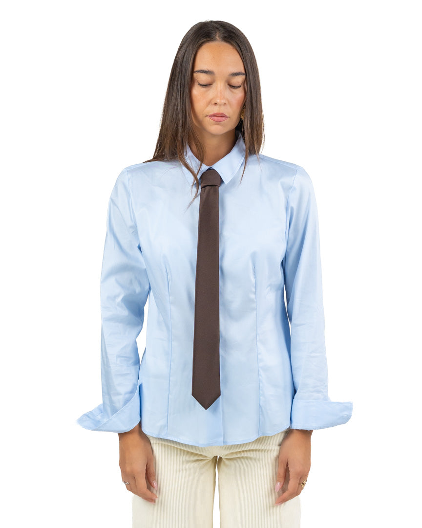 Camicia in Cotone Azzurra - Souvenir
