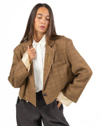 Giacca Cropped Quadro - Souvenir