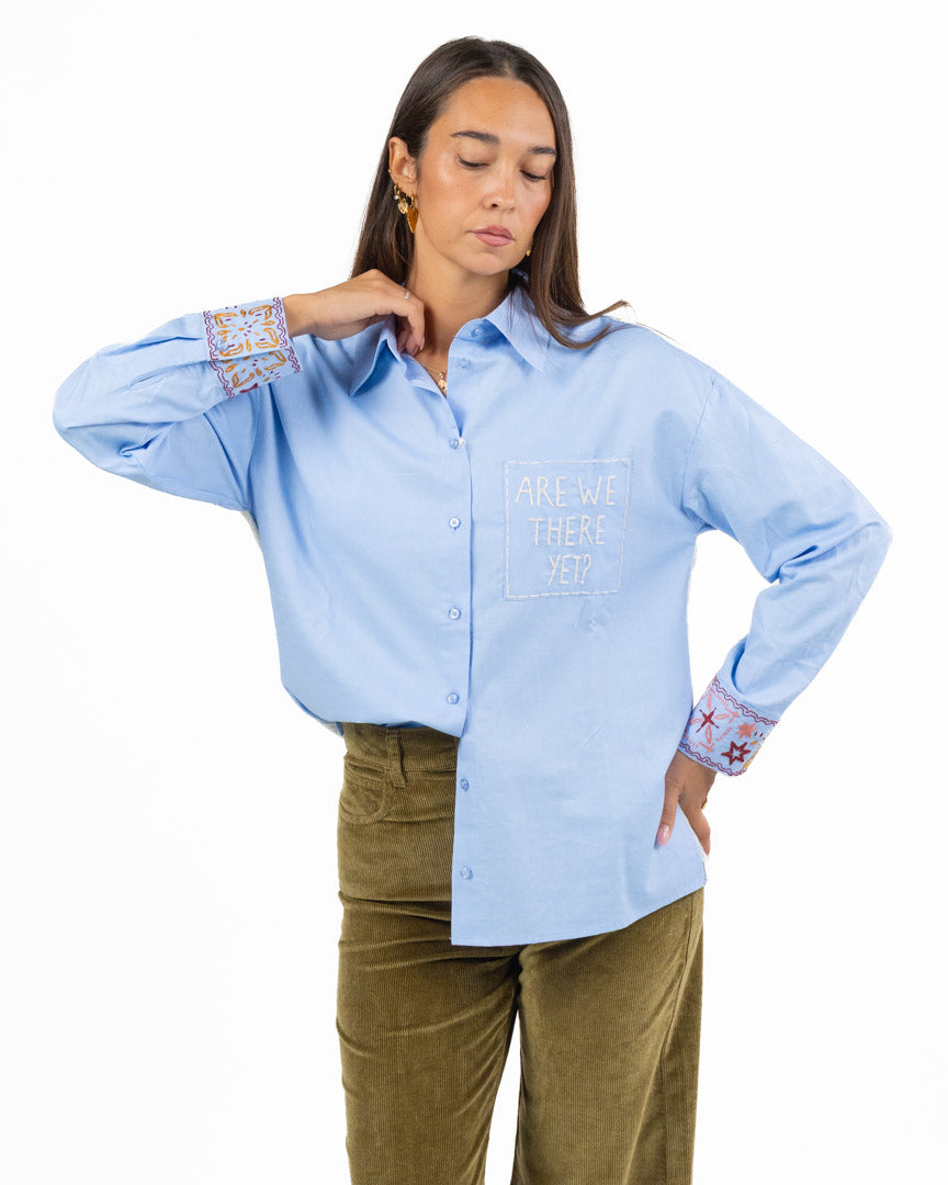 Camicia Poplin Hybrid e Ricamata - Pennyblack