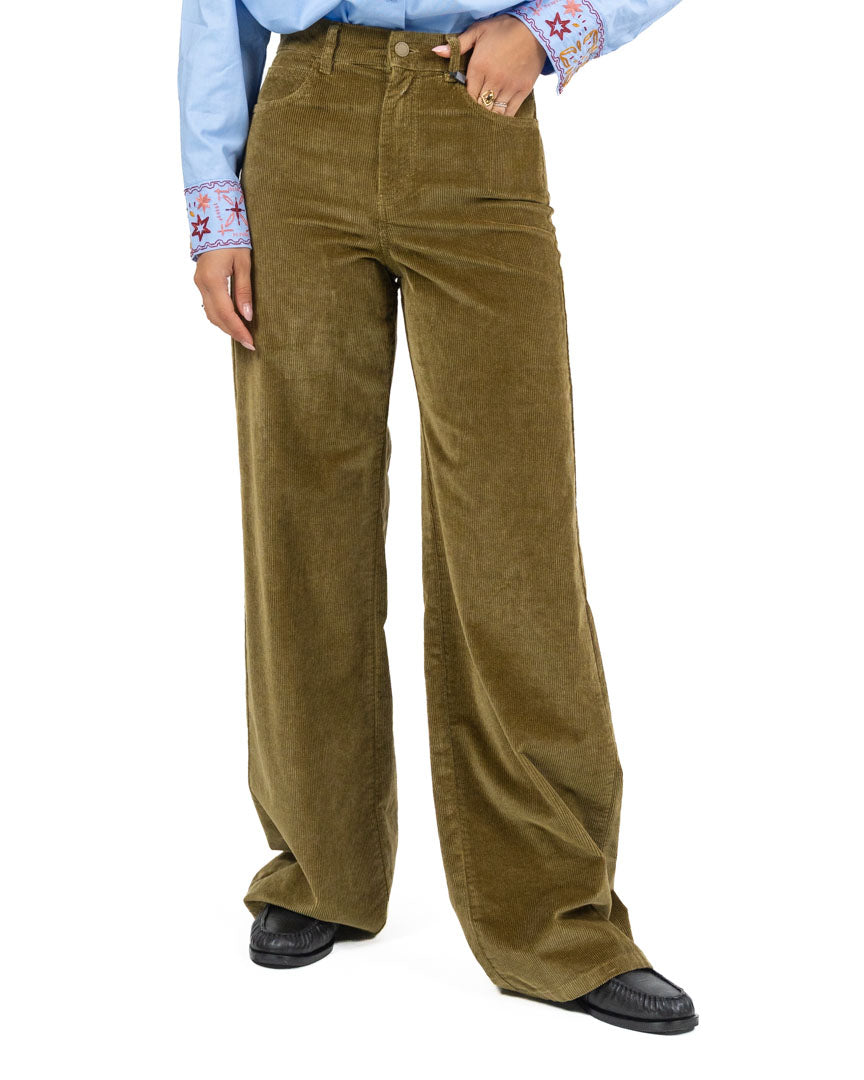 Pantaloni in Velluto a Coste Wide-Leg - Marella