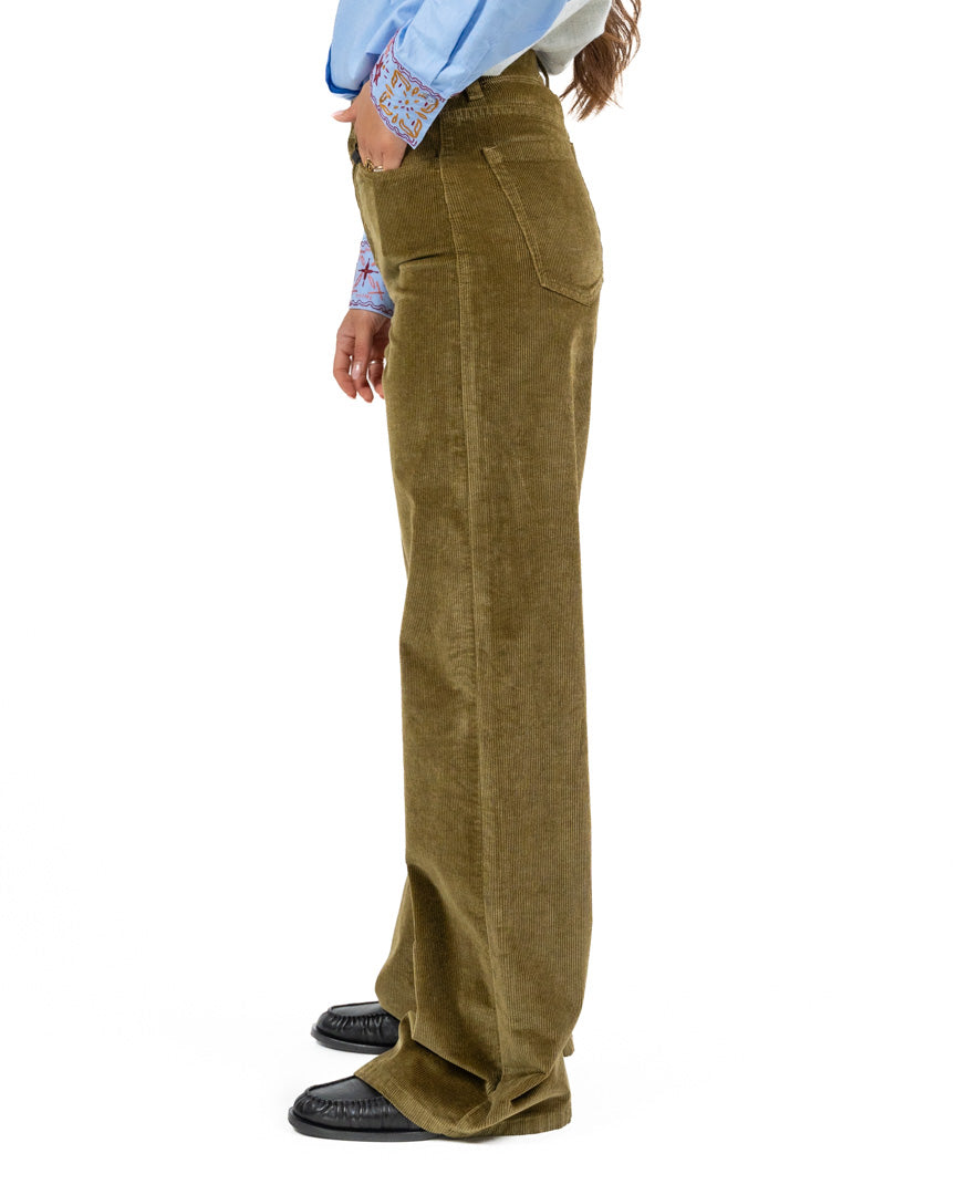 Pantaloni in Velluto a Coste Wide-Leg - Marella