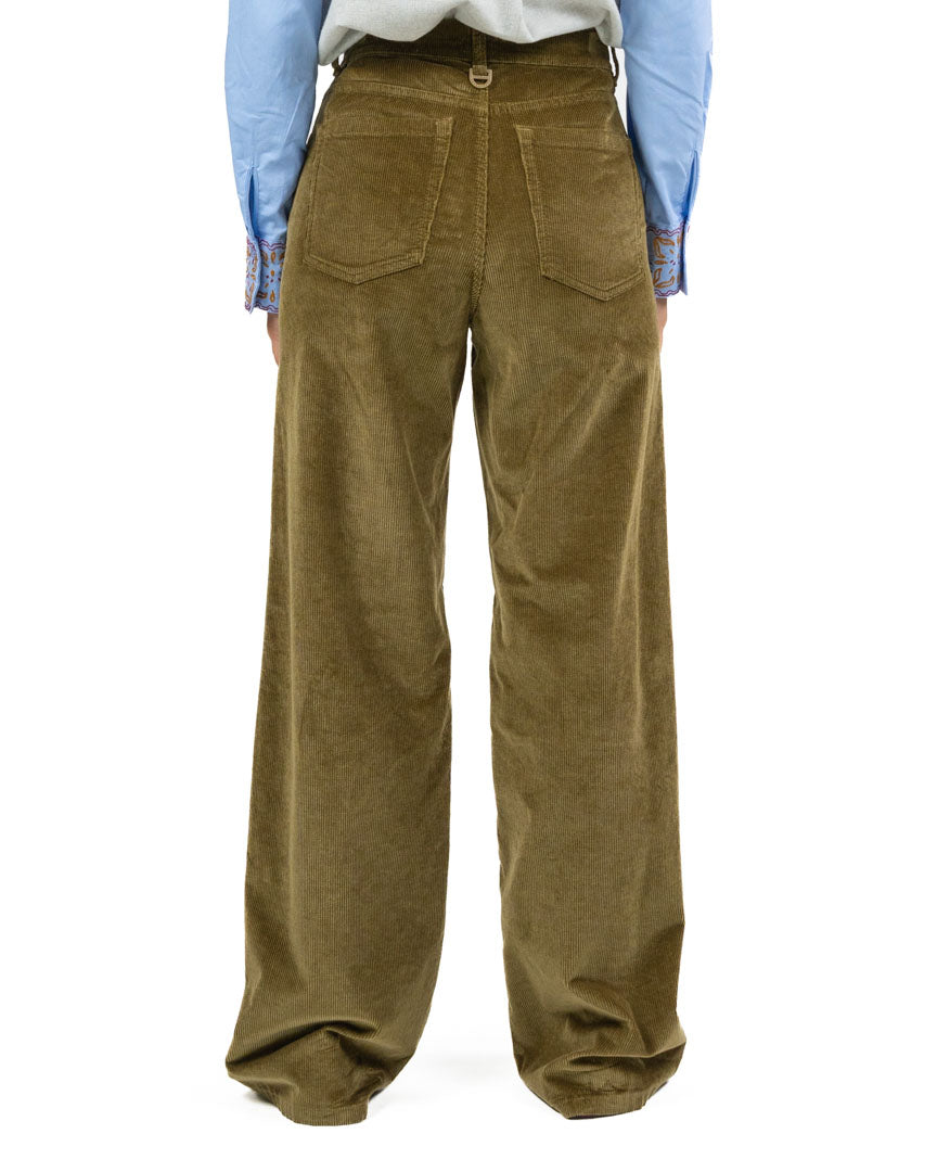Pantaloni in Velluto a Coste Wide-Leg - Marella