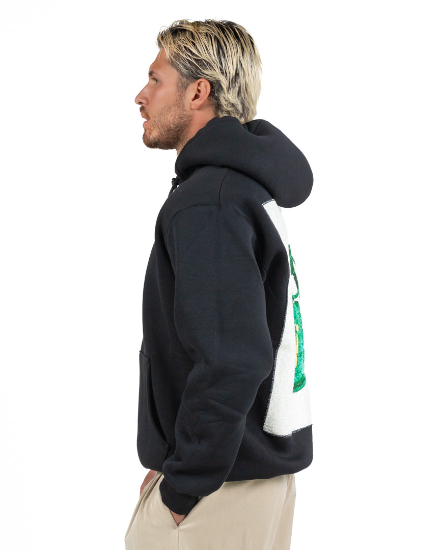 Felpa Con Cappuccio E Patch Grafica Posteriore - Bastille