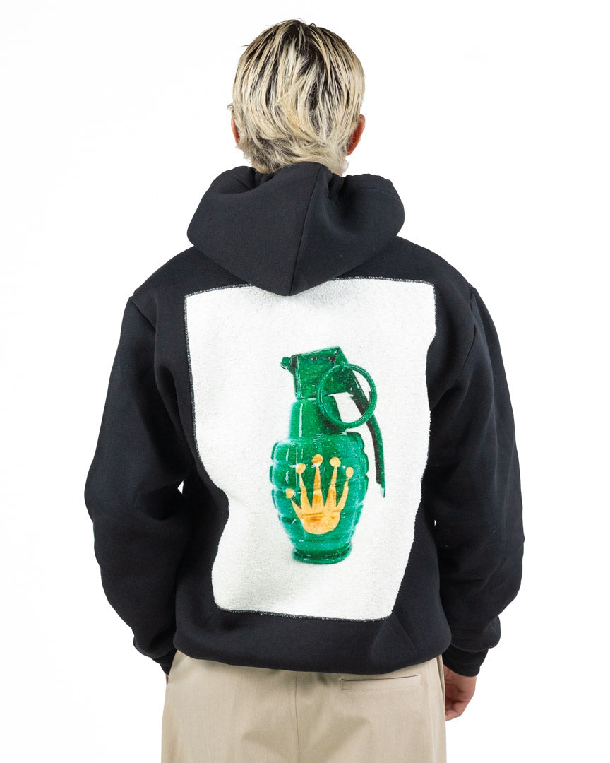 Felpa Con Cappuccio E Patch Grafica Posteriore - Bastille