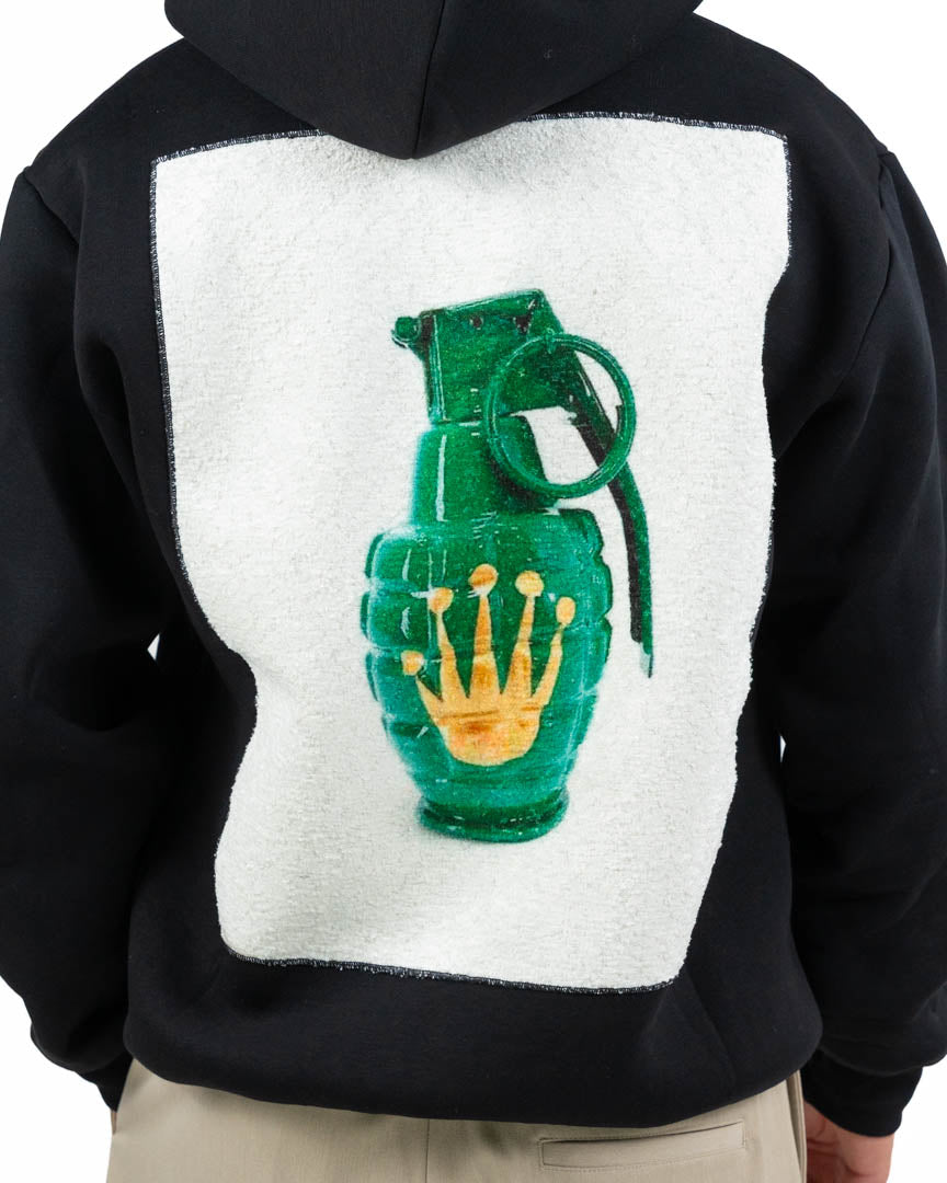Felpa Con Cappuccio E Patch Grafica Posteriore - Bastille