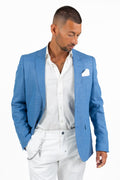 Giacca Monopetto Azzurro Leggera – Berti Mode Collection