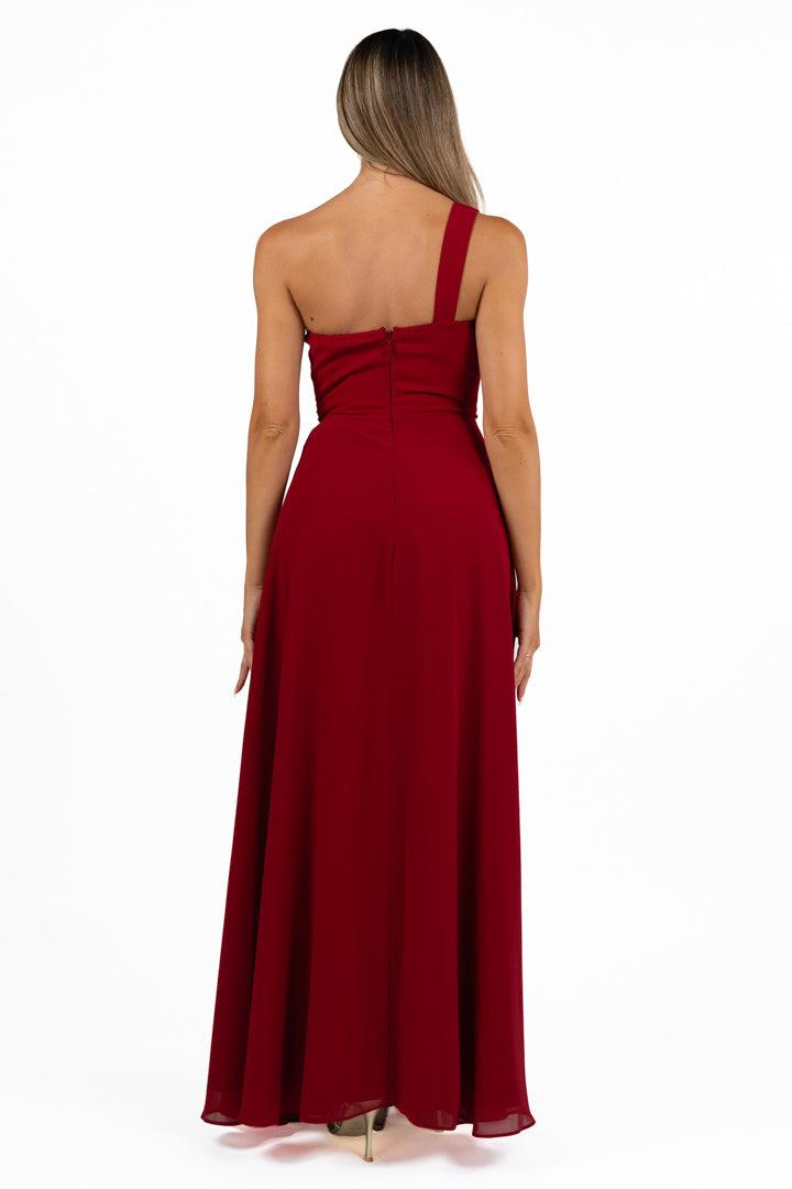Abito Monospalla Rosso Bordeaux – Berti Mode Collection