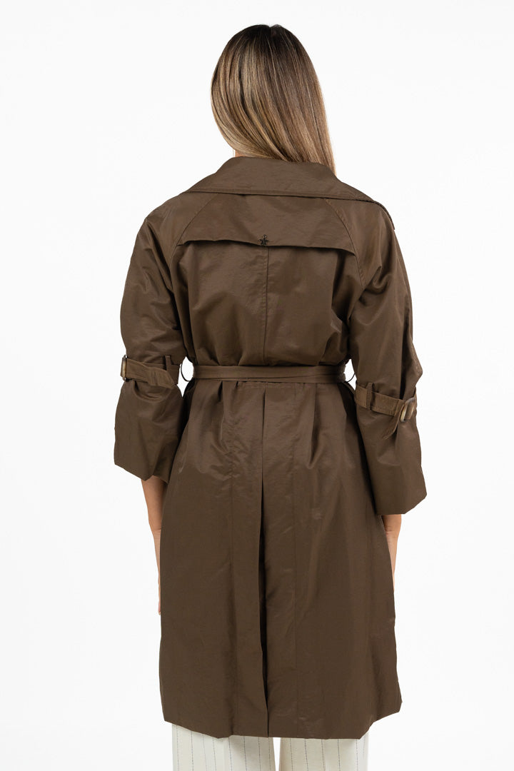 Trench Doppio Petto Effetto Lucido con cintura - Souvenir