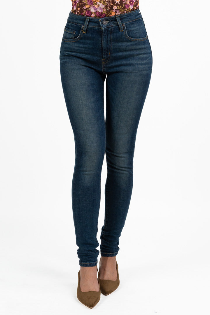 Jeans 721 High-Rise Skinny Denim Scuro Lavato - Levi's