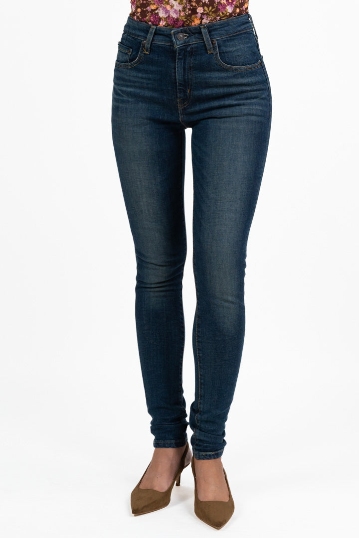 Jeans 721 High-Rise Skinny Denim Scuro Lavato - Levi's