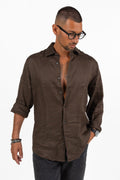 Camicia di Lino Color Cioccolato – Berna