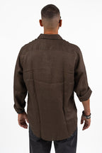 Camicia di Lino Color Cioccolato – Berna