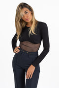 Body con Inserti in Mesh - Elisabetta Franchi