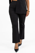 Pantaloni Fluidi Neri con Elastico in Vita - Jurerê