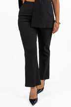 Pantaloni Fluidi Neri con Elastico in Vita - Jurerê