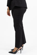 Pantaloni Fluidi Neri con Elastico in Vita - Jurerê