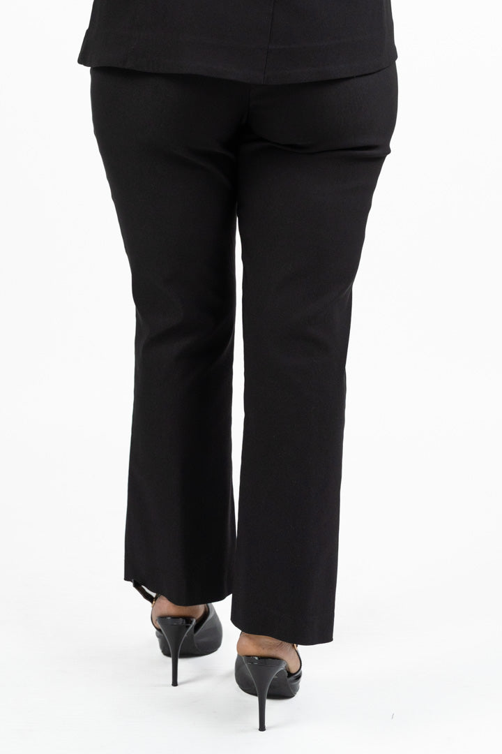 Pantaloni Fluidi Neri con Elastico in Vita - Jurerê