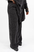 Pantaloni Palazzo Tortora in Tessuto Texturizzato - Jurerê