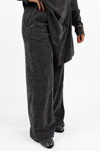 Pantaloni Palazzo Tortora in Tessuto Texturizzato - Jurerê