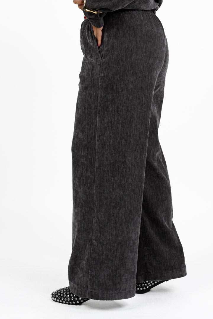 Pantaloni Palazzo Tortora in Tessuto Texturizzato - Jurerê