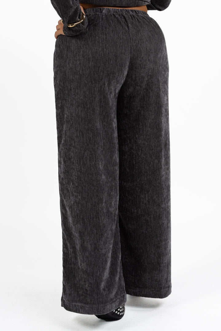 Pantaloni Palazzo Tortora in Tessuto Texturizzato - Jurerê
