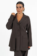 Blazer Asimmetrico Marrone Cioccolato - Jurerê