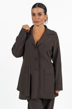 Blazer Asimmetrico Marrone Cioccolato - Jurerê