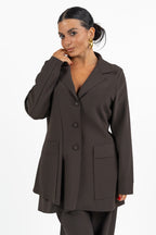 Blazer Asimmetrico Marrone Cioccolato - Jurerê