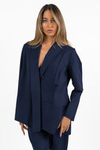 Blazer Asimmetrico Monopetto Blu Navy - Jurerê