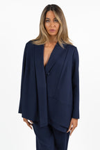Blazer Asimmetrico Monopetto Blu Navy - Jurerê