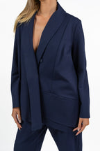 Blazer Asimmetrico Monopetto Blu Navy - Jurerê