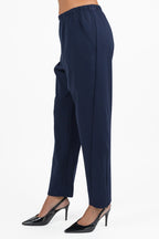 Pantaloni Fluidi con Elastico in Vita Blu Navy - Jurerê