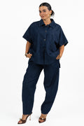 Giacca Oversize in Denim con Maniche a Pipistrello - Jurerê
