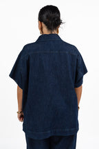 Giacca Oversize in Denim con Maniche a Pipistrello - Jurerê