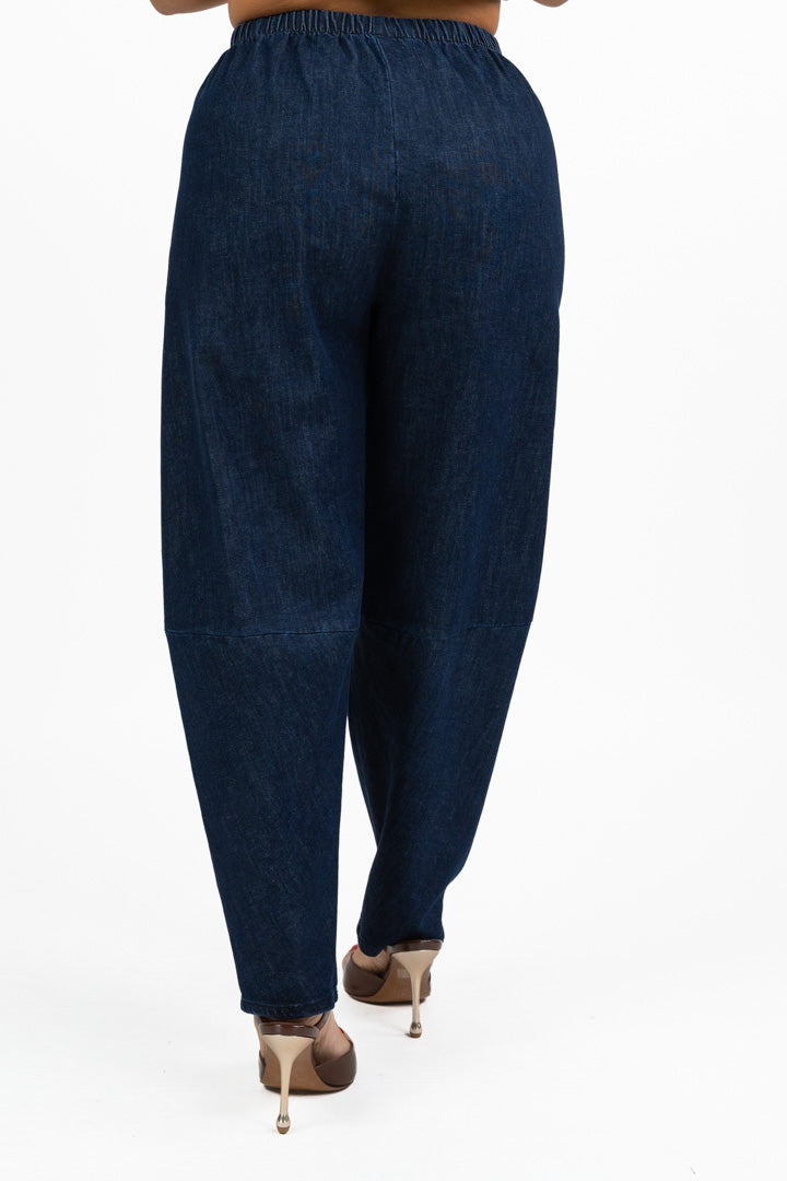 Pantaloni Balloon in Denim Scuro - Jurerê